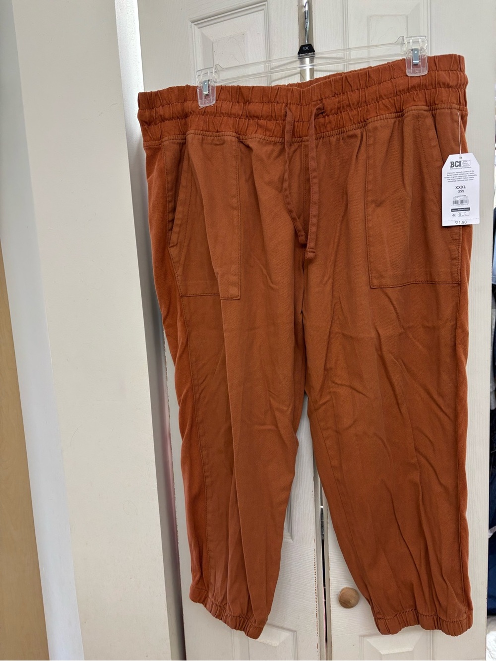 Women’s Relaxed Drawstring Jogger Pants - Rust
